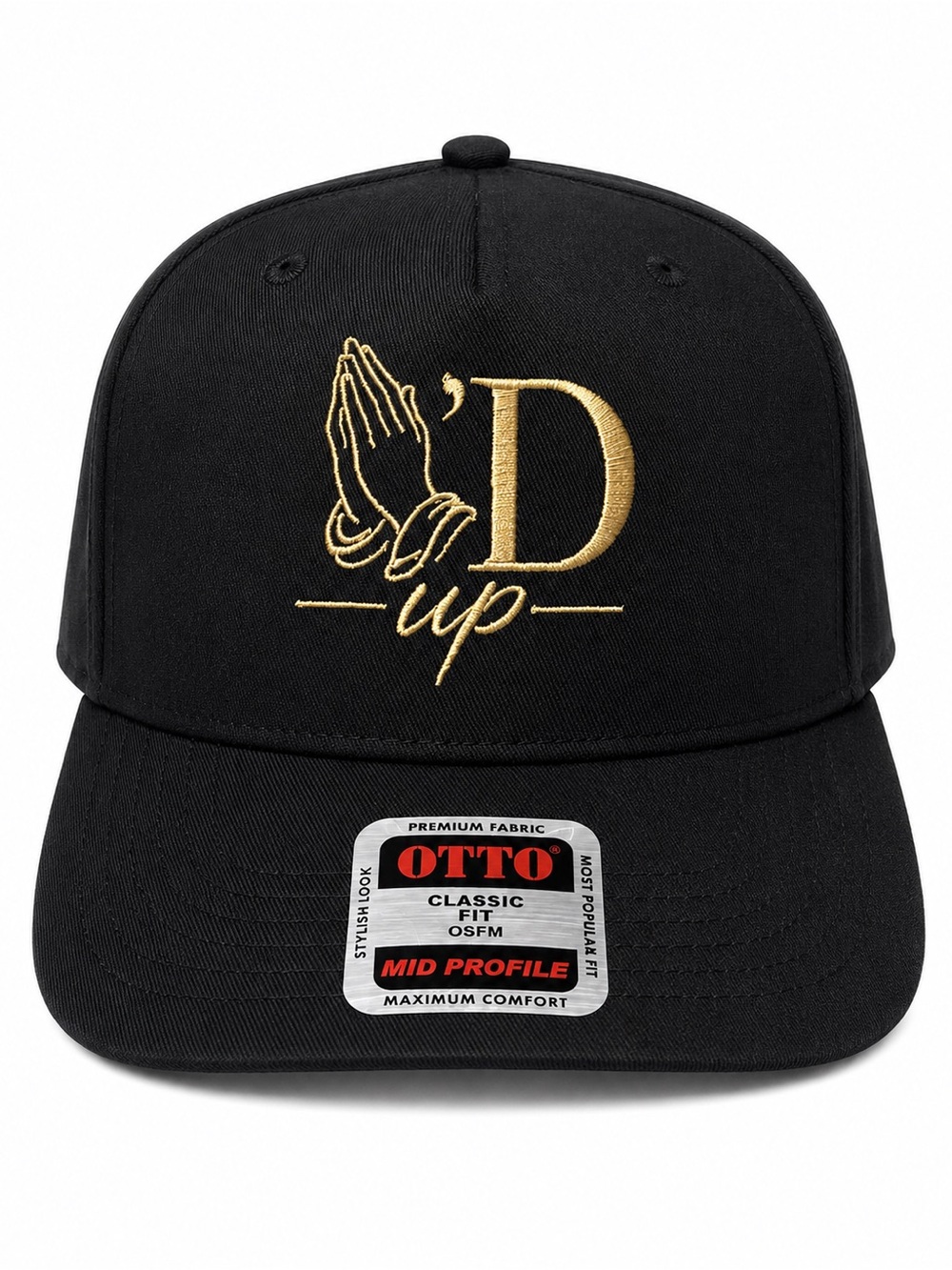 Pray’d Up Black & Gold Embroidered Faith Snapback Hat